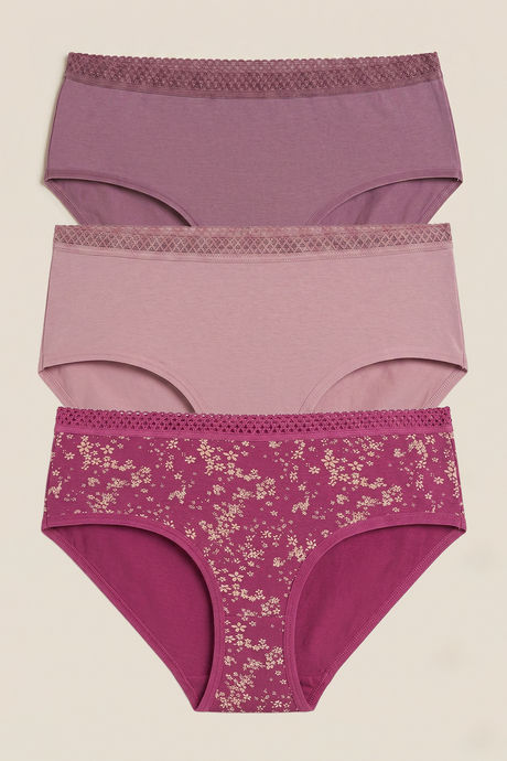 Zivame Regular Rise Full Coverage Hipster Panty  (Pack of 3) - Multicolor — image 2